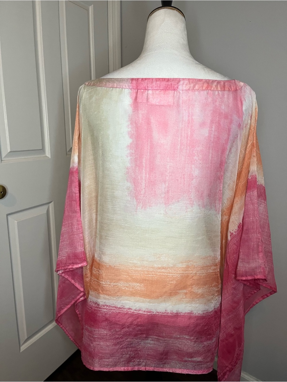 Chico’s Color Block Border Poncho - Picture 3 of 4